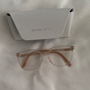 Michael Kors Women's Transparent and Gold Glasses